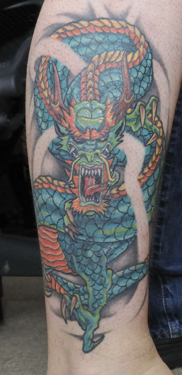 Dragon (start of Leg sleeve) tattoo