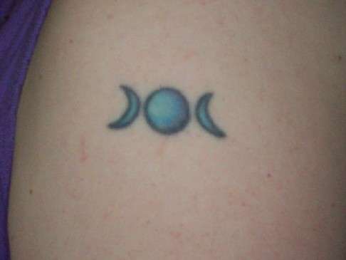 Simple Triple Moons tattoo