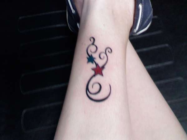 Stars and Tribal tattoo