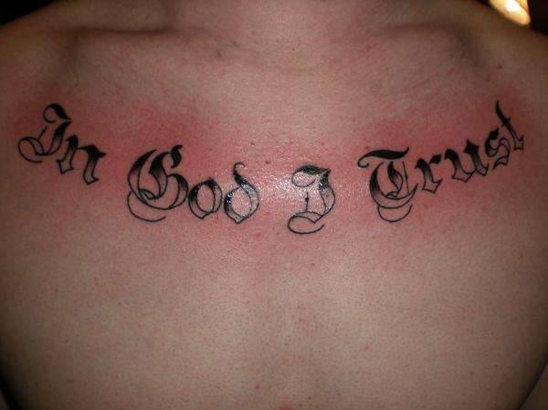 IN GOD I TRUST tattoo