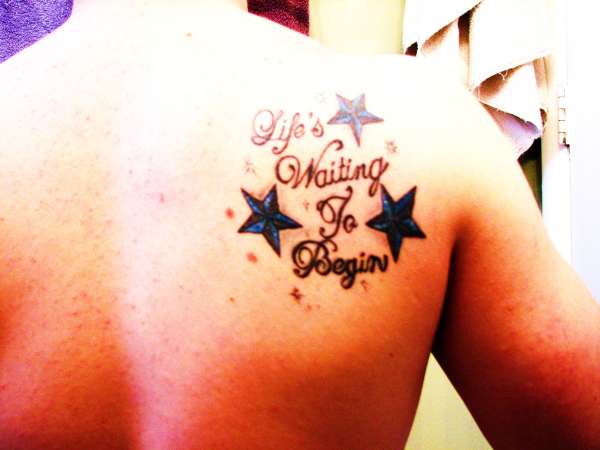 Stars and Quote tattoo