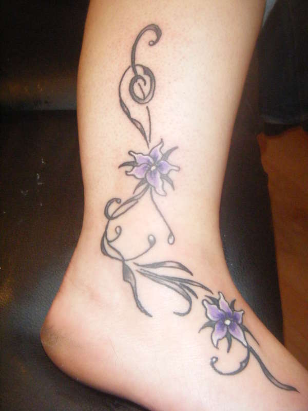 ANKEL FLOWERS tattoo