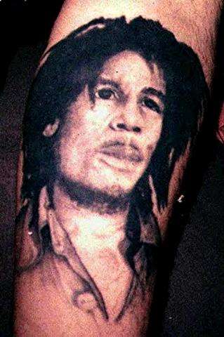 Bob Marley Portrait tattoo