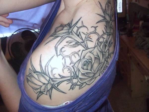 shoulder healed tattoo