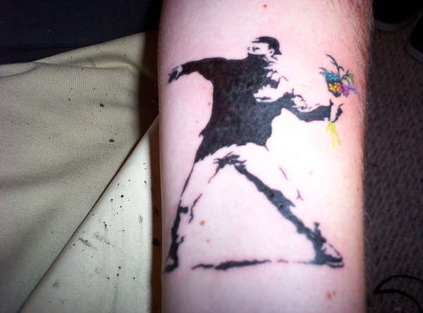 Banksy piece tattoo