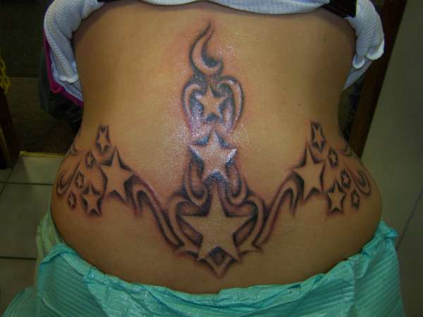 Stars backpiece tattoo