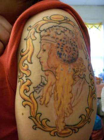 Art Nouveau Lady tattoo