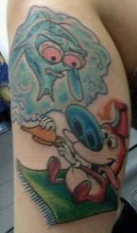 Ren and Stimpy tattoo