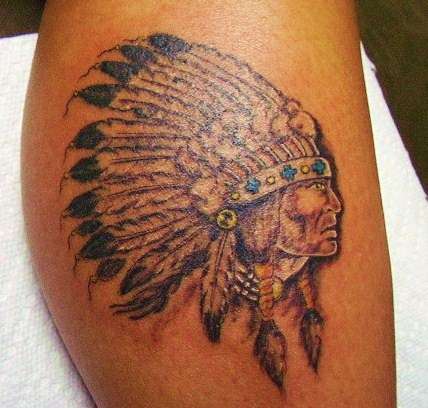 indian chief tattoo