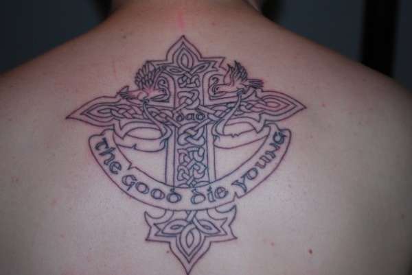 Cross for my dad tattoo