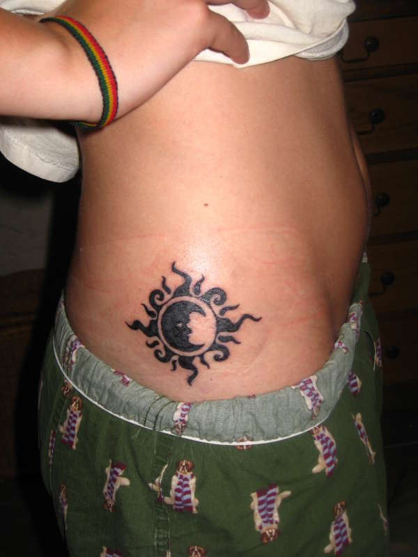 Moon within Sun tattoo