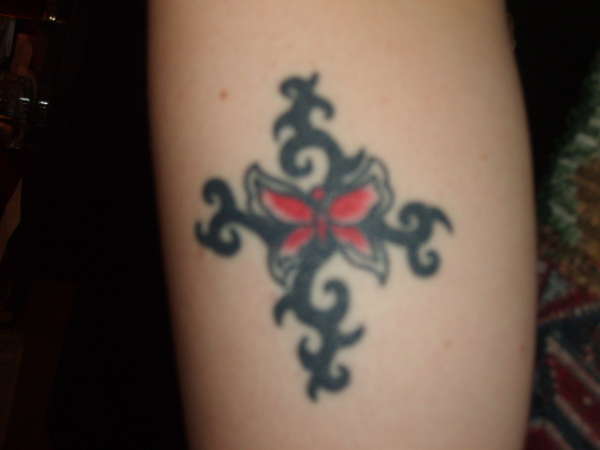 on my left leg tattoo