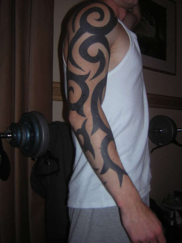 tribal sleeve tattoo