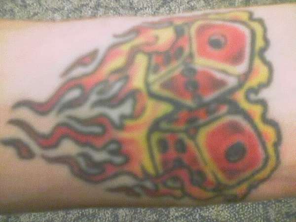 Flamin' Dice tattoo