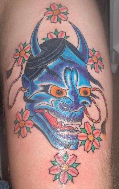 jap. mask tattoo