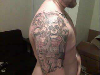 my graveyard half sleeve tattoo