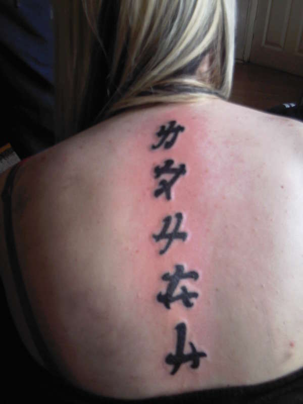 true chinese lettering tattoo