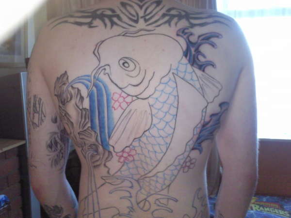 4th session on back tattoo
