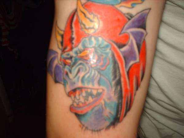 Hypnotic Satan Gorilla tattoo