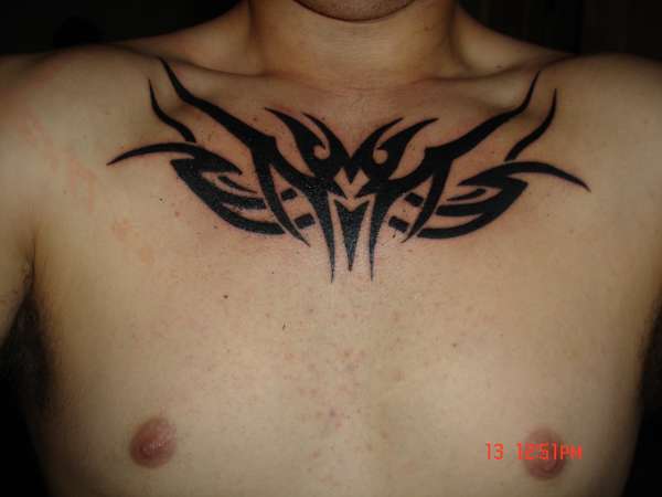 chest tribal tattoo
