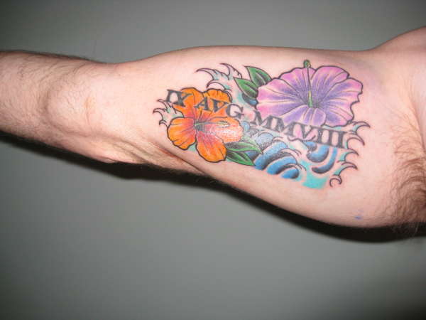 Tropical Flowers tattoo