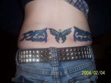 tribal butterfly tattoo