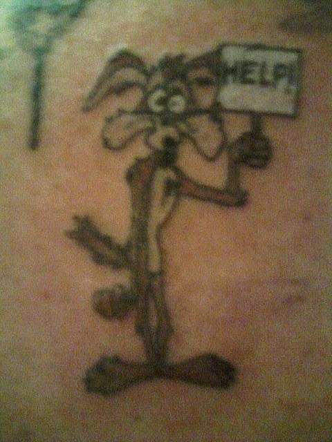 Wile E Coyote tattoo