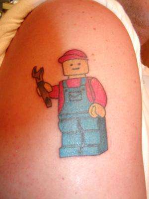 Lego Guy tattoo