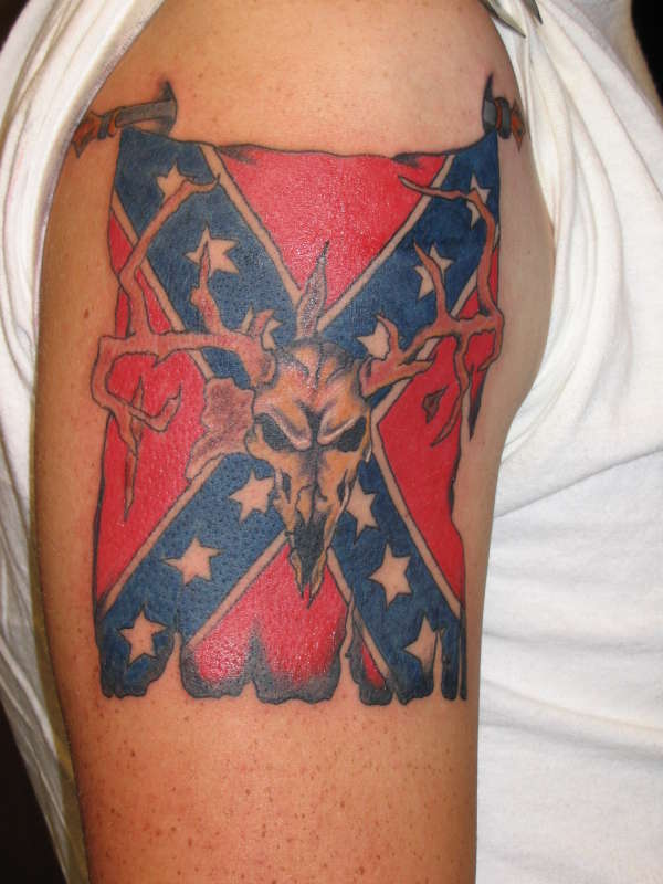 confederate flag deer tattoos