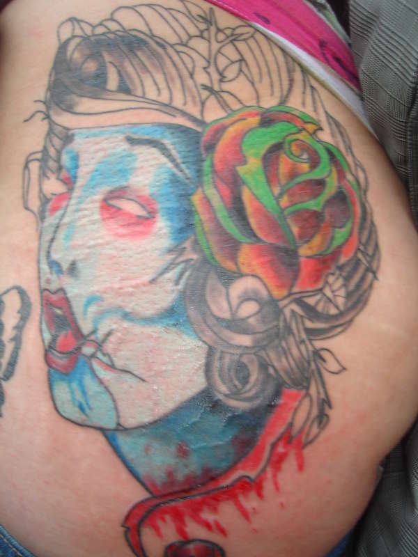 dead geisha tattoo Glory hole video woman fuck