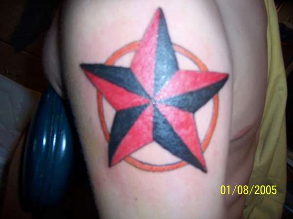 slightly different star tattoo