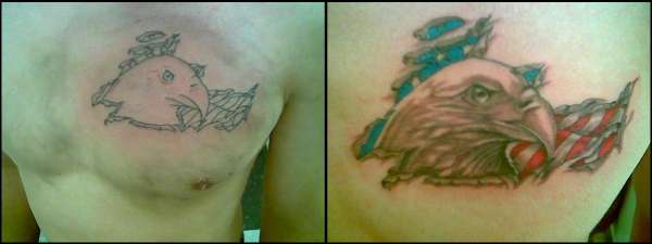 Eagle and Flag tattoo