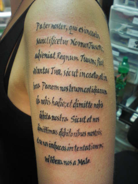 our father prayer tattoo