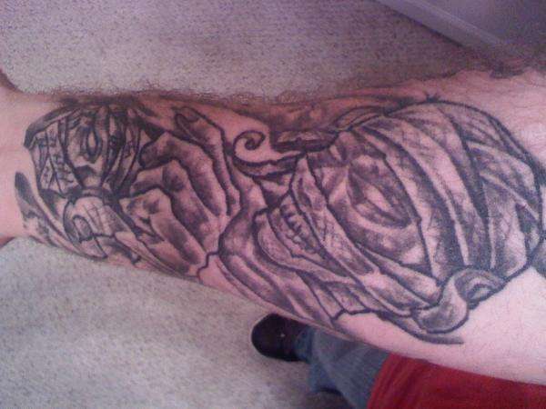 free hand mummies tattoo