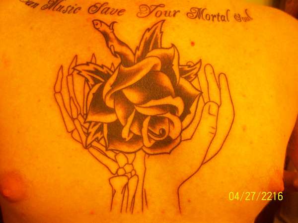 Chest Piece: First Session tattoo