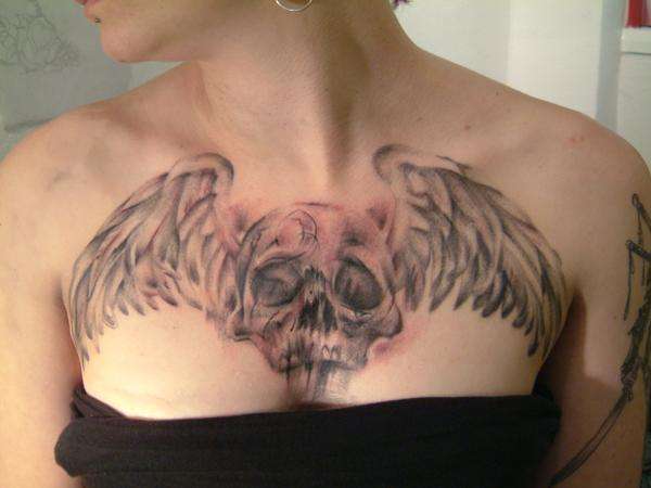 My Skull with Wings tattoo
