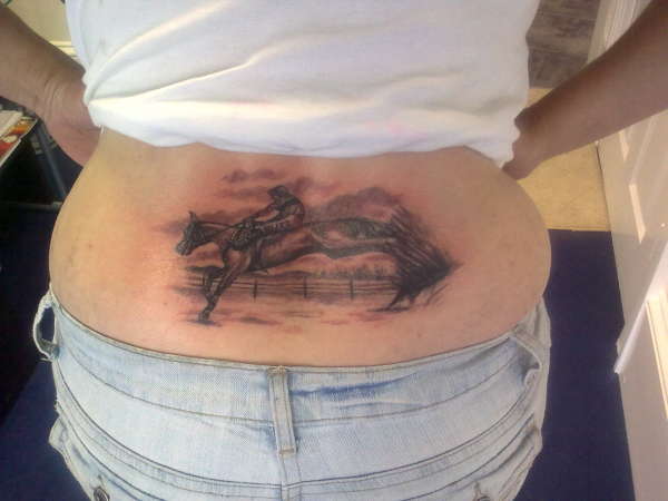horse and jockey tattoo