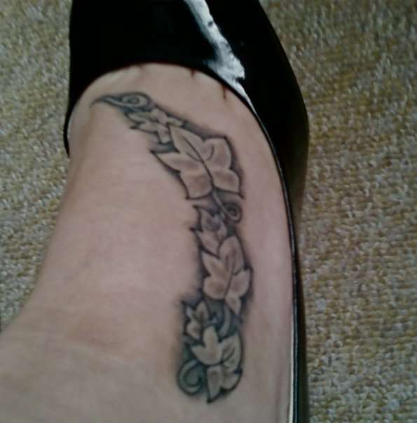 Ivy Vine on Foot tattoo