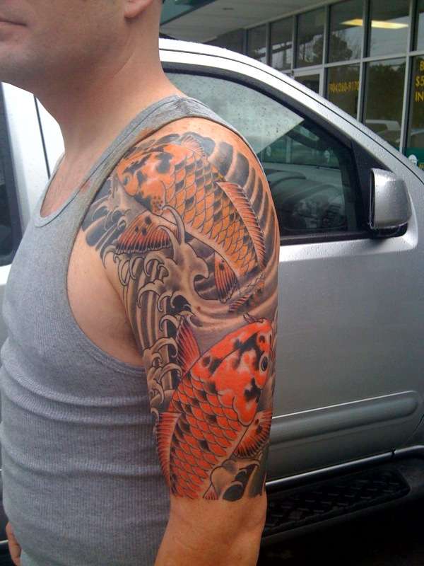 Koi sleeve tattoo