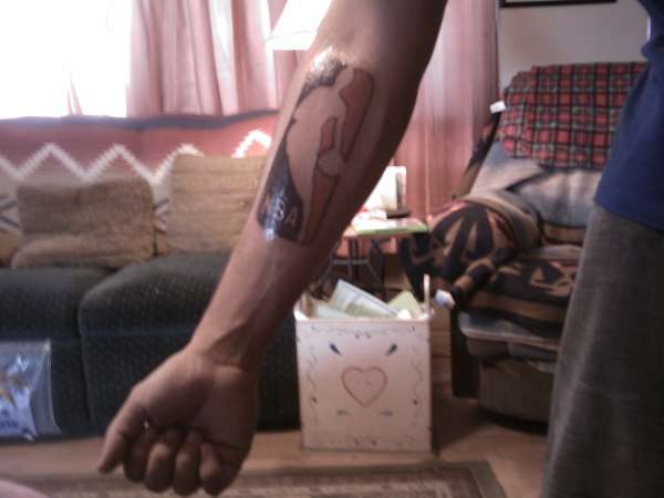nba with the suns colors tattoo