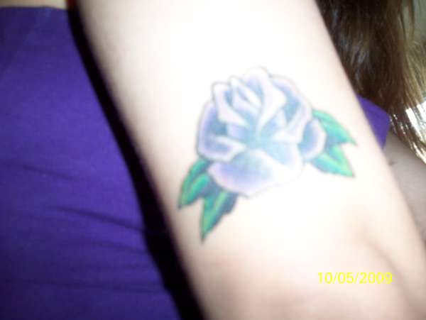 purple rose tattoo