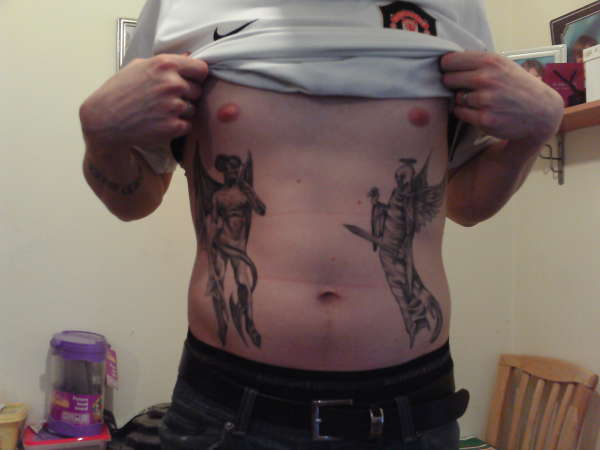 Angel and Devil tattoo