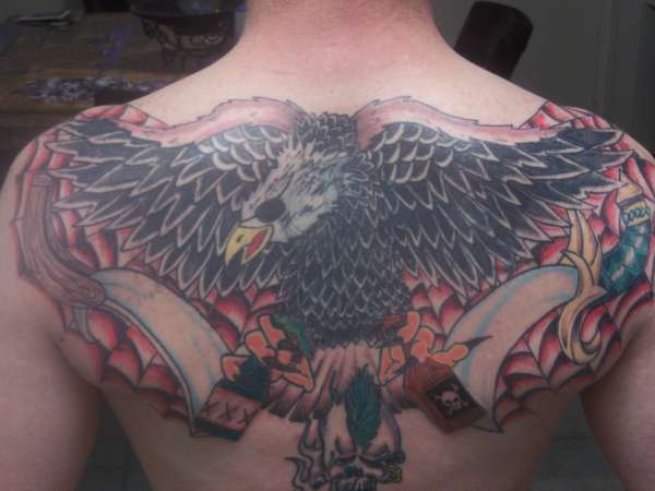eagle backpiece tattoo