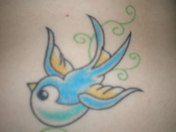 Blue Sparrow tattoo