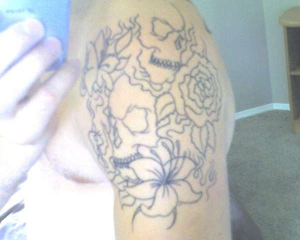 before shading... tattoo