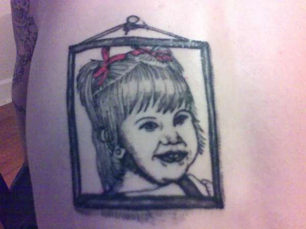portrait of my daughter. tattoo