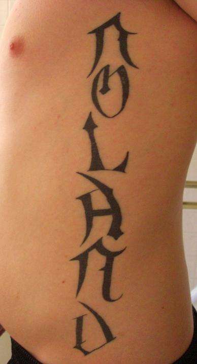 NOLAND - Last name tattoo