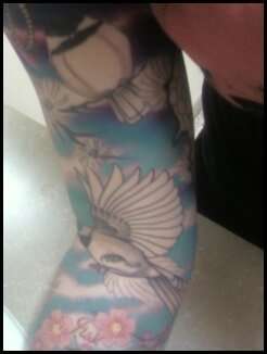 Birdy sleeve tattoo