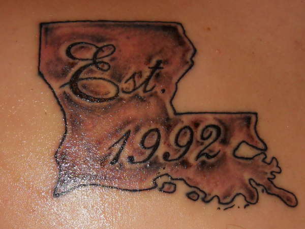 Louisiana Boot On My Left Sholder tattoo