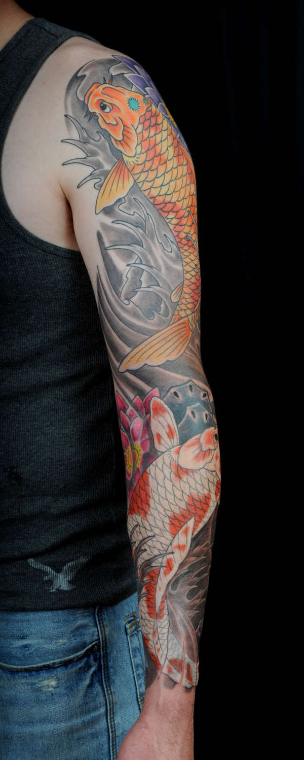 Koi sleeve tattoo